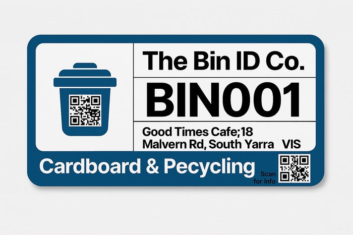 Cardboard and Paper commercial bin label