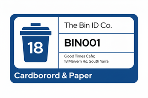 Commercial Cardboard Bin ID Label | The Bin ID Co.