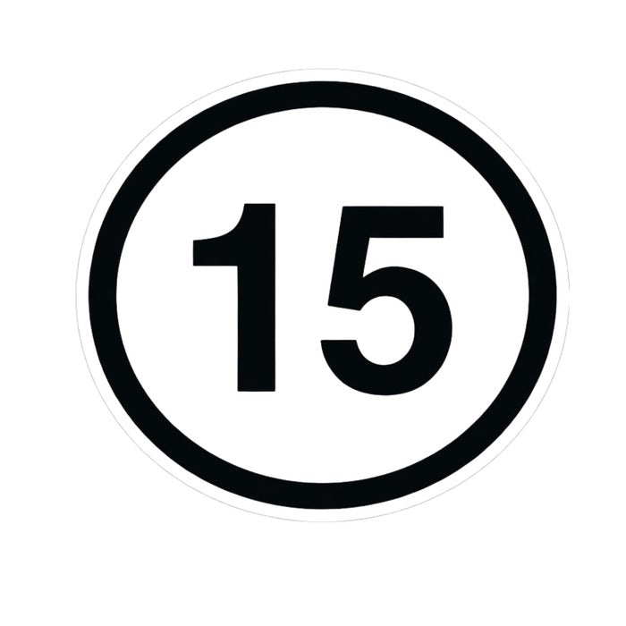 Unit number circular label